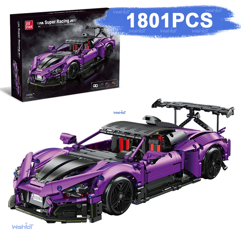 

RC Supercar Building Blocks 1801Pcs App Remote Control Sports Car Bricks Educational Construction Toys For Boys Gifts