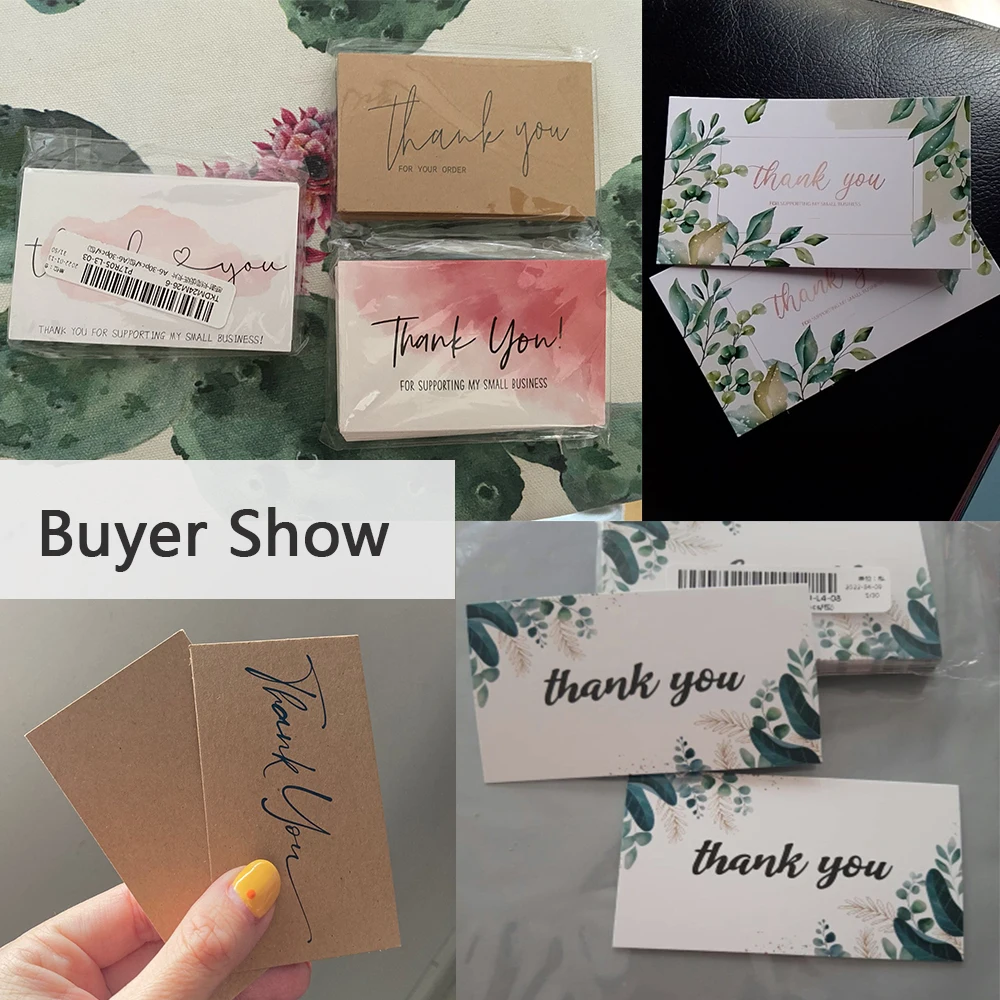 30 Pcs Greenery Leaves Pink Watercolor Thank You For Supporting My Small Business Cards Greeting Appreciation Cardstock Labels