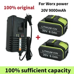 20V 9000mAh Lithium Rechargeable Replacement Battery for Worx Power Tools WA3551 WA3553 WX390 WX176 WX178 WX386 WX678+Charger