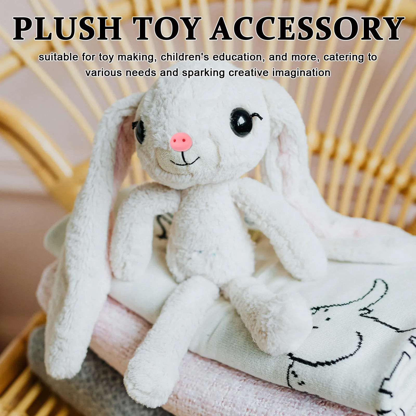 

50Pcs Resin Pig Nose Detailed Craft for Handmade Stuffed Crochet Safety Nose Halloween Accessories