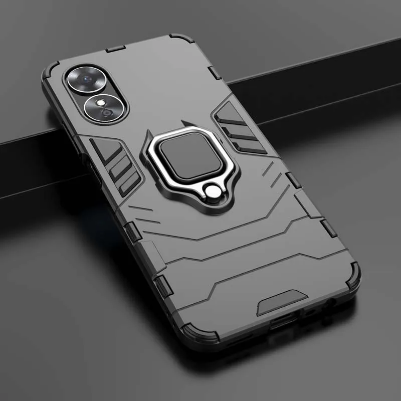 Shockproof Case For OPPO A15 A16 A16S A17 A17K Cover Armor Holder Back Coque for Realme C30 C30S C31 C33 C35 C51 C53 C55 Fundas