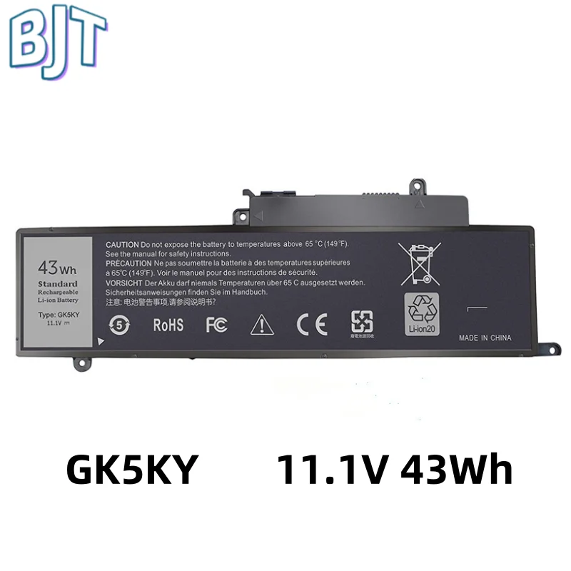 11.1V 43Wh GK5KY แบตเตอรี่แล็ปท็อปสําหรับ Dell Inspiron 13 7000 Series 7347 7348 7352 11 3000 Series 3147 3148 15 7000 Series 7558 ใหม่