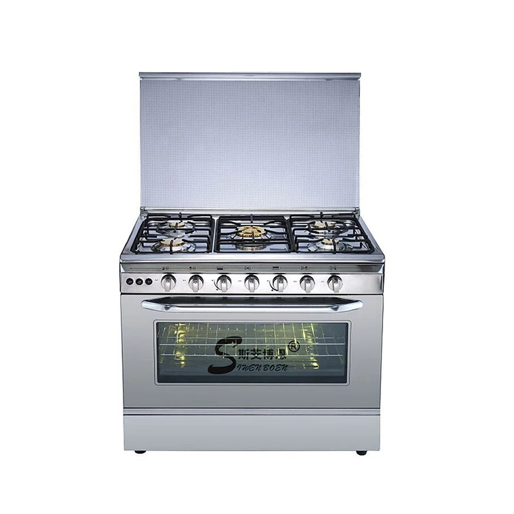 

36 inch household free standing 5 burners gas cooker with oven kitchen gas stove with oven 5 burners gas range with oven grill