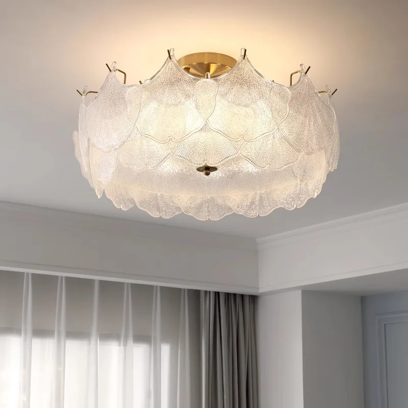 

Modern LED Home Decoration Leaf Glass Chandelier Used for Living Room and Bedroom Pendent Lamp Indoor Lighting Luminaires