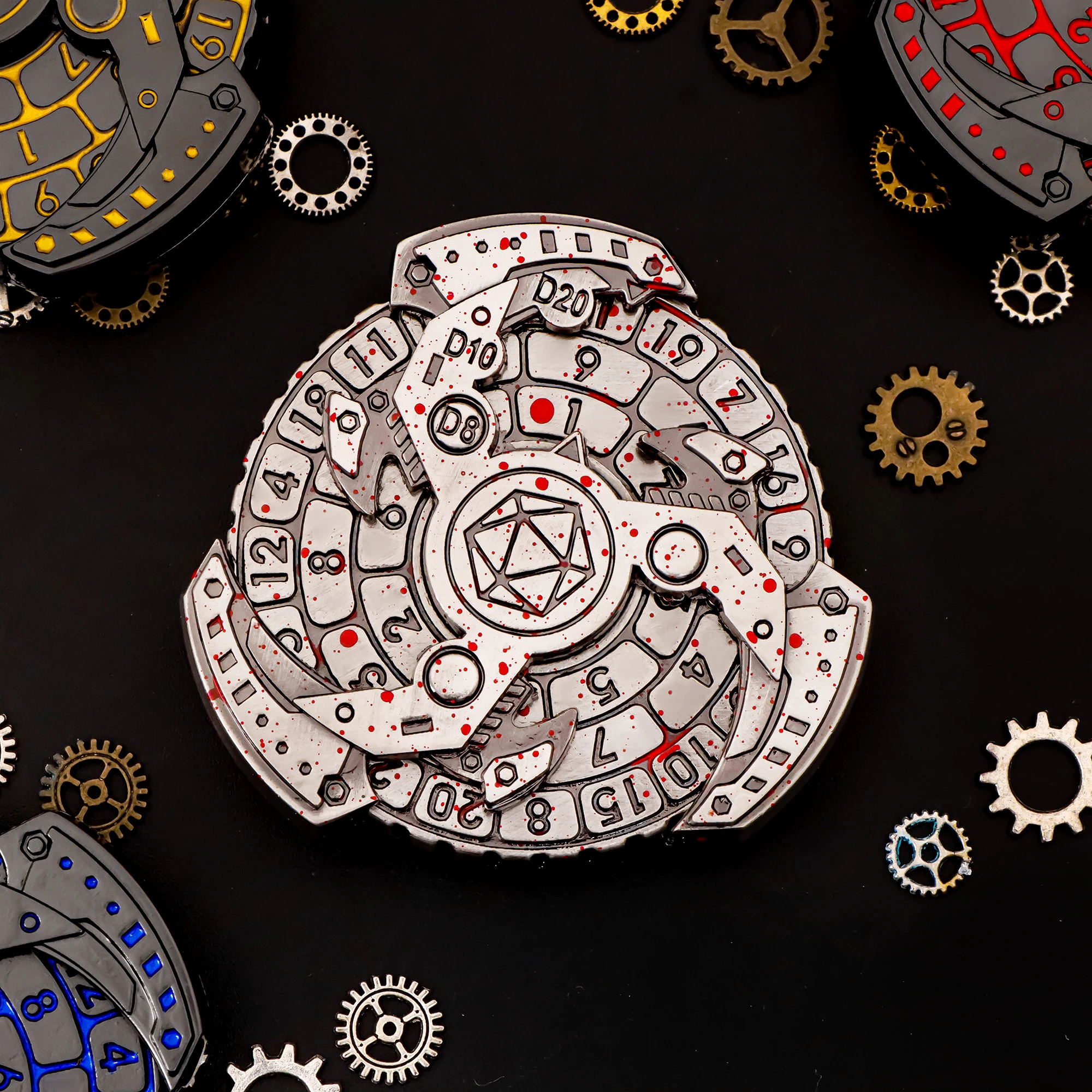 

Набор гироскопических кубиков 7-в-1 DND Spinner Dice для Dungeons and Dragons D&D Metal Dragon Compass DnD Metal Dice