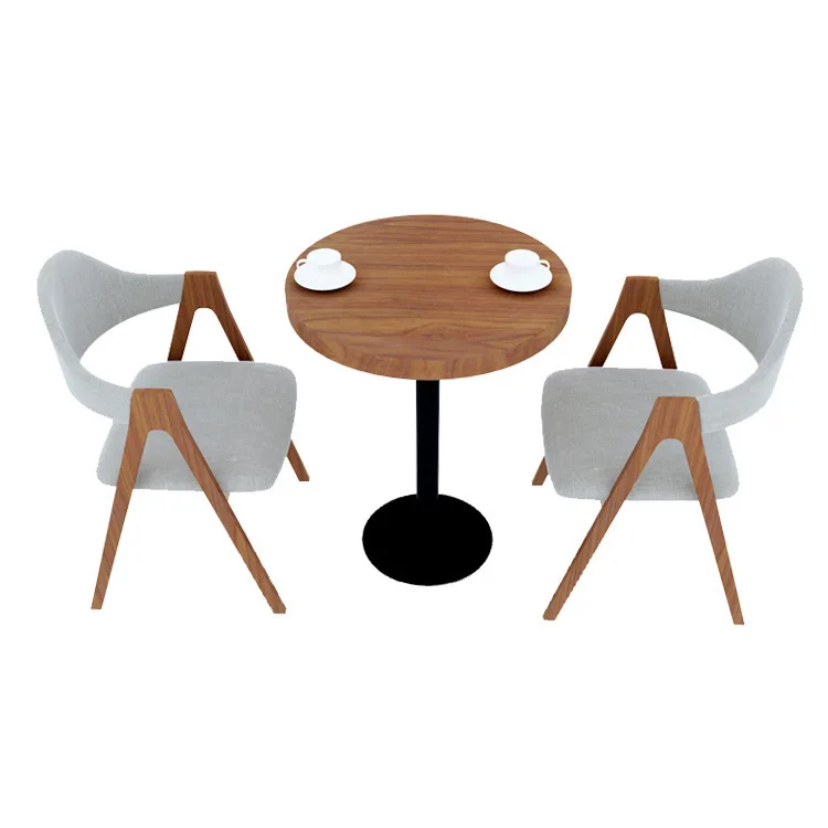 

Nordic solid wood dining table and chair combination ins style, dessert shop, milk tea shop, commercial small square table