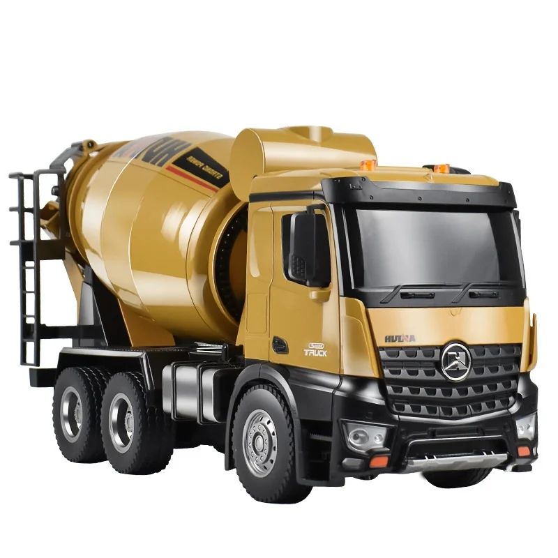 Huina, 10 canales, 2,4G, control remoto, motocicleta de hormigón, camión mezclador, transporte, vehículo de ingeniería, modelo, juguetes para niños