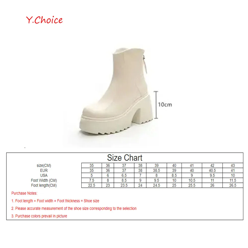 Y.Choice Damen Stiefeletten 2024, Winter-High-Heel-Plattform, Fell hinzufügen, warm, Reißverschluss, klobig, für Damen, kausale Schneestiefel, kurze Schuhe