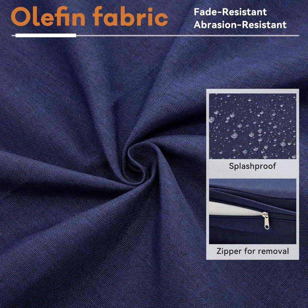 طقم كراسي صالة تشايز 79.1 بوصة خارجي مكون من 2، كرسي صالة فناء، كرسي استلقاء من الخيزران مع 6 مسند ظهر قابل للتعديل 115-1 #3