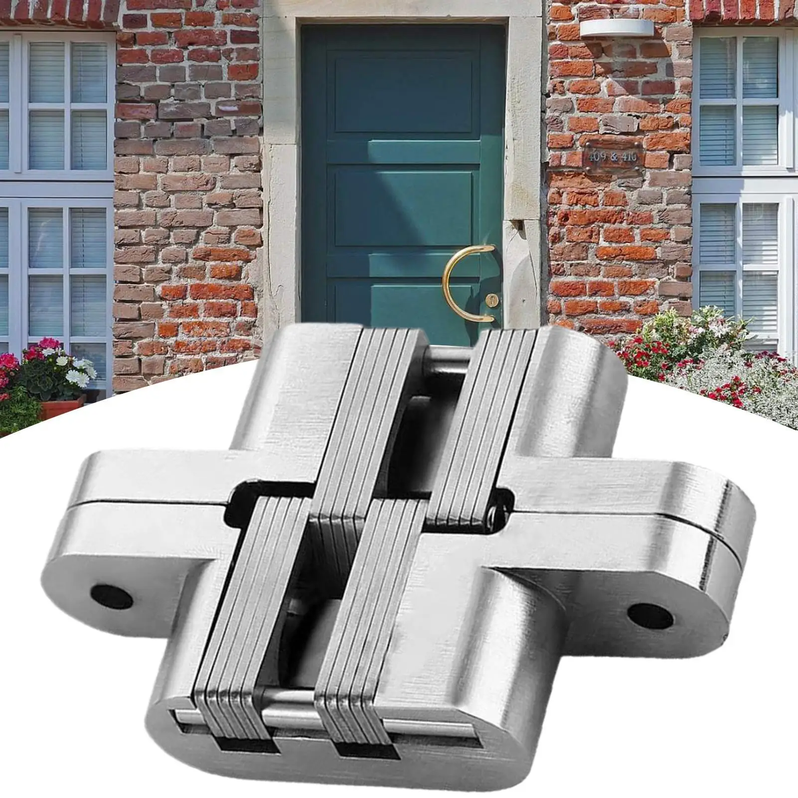 Invisible Door Hinges 180 Degree Heavy Duty Invisible Hardware Zinc Alloy Door Hinge For Interior Home Bookcase Bathroom Bedroom