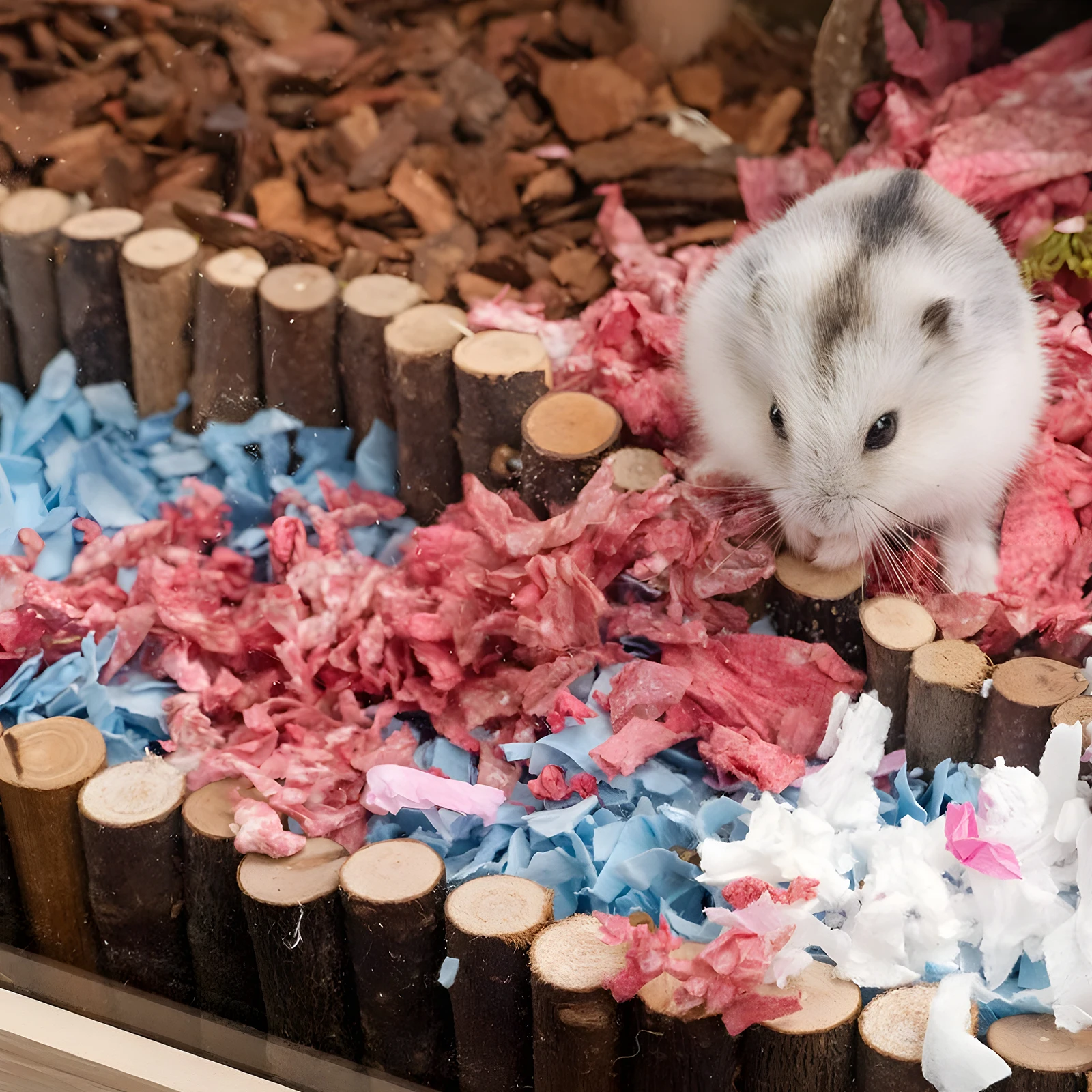 Hamster Suspension Bridge Toy - Long Climbing Ladder for Dwarf Syrian Hamster Mice Mouse Gerbils and Other Small Animals