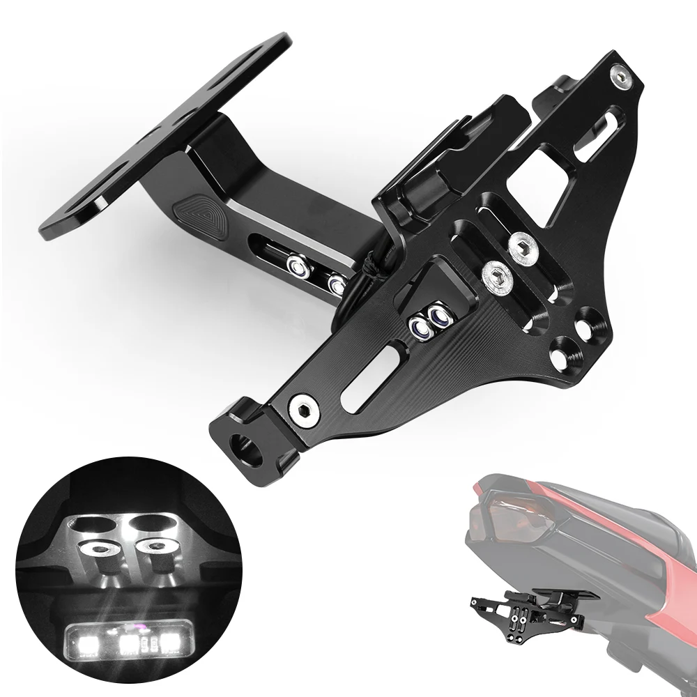 Soporte de montaje de matrícula trasera y luz de señal de giro para motocicleta Yamaha YZF R1 R3 R6 R125 R25 TTR RSZ CBR600 YZF600 MT 03 25