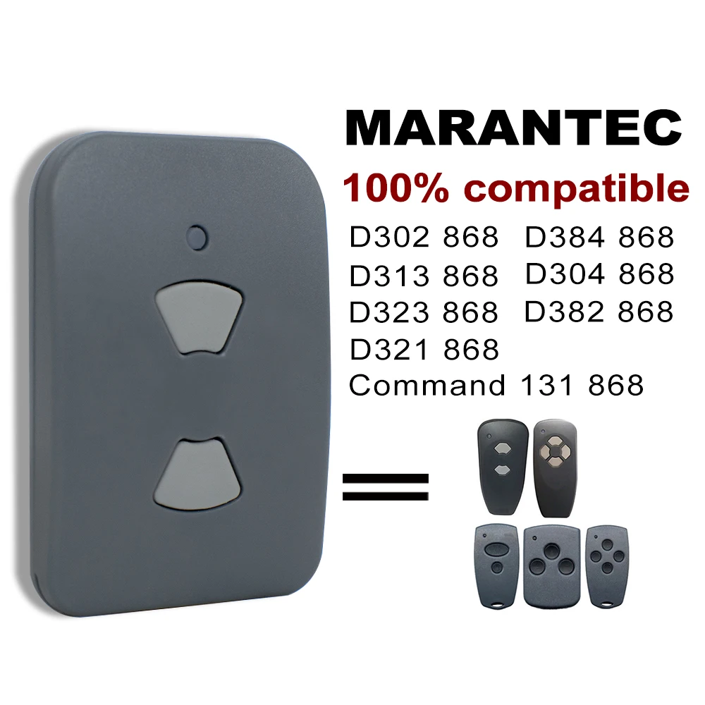 

1-10 шт. MARANTEC Digital 321 323 313 382 384 302 304 Гаражные ворота / ворота Дистанционное управление Ручной передатчик 868 МГц Открыватель гаражных ворот