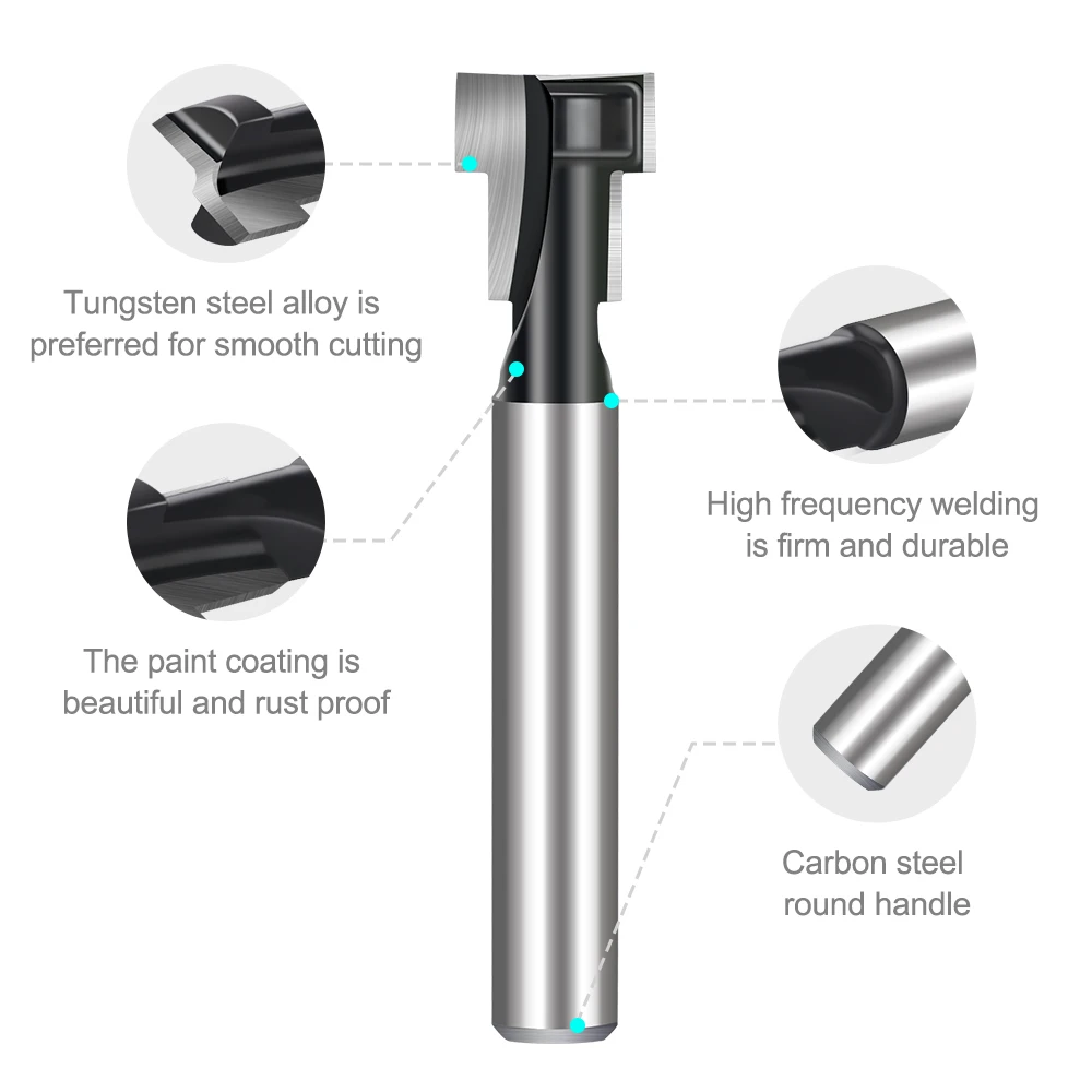 XCAN 1/3Pcs 6mm Shank Keyhole Bit T-Slot Cutter Router Bit T Slotting Milling Cutter For Wood Woodworking Tools