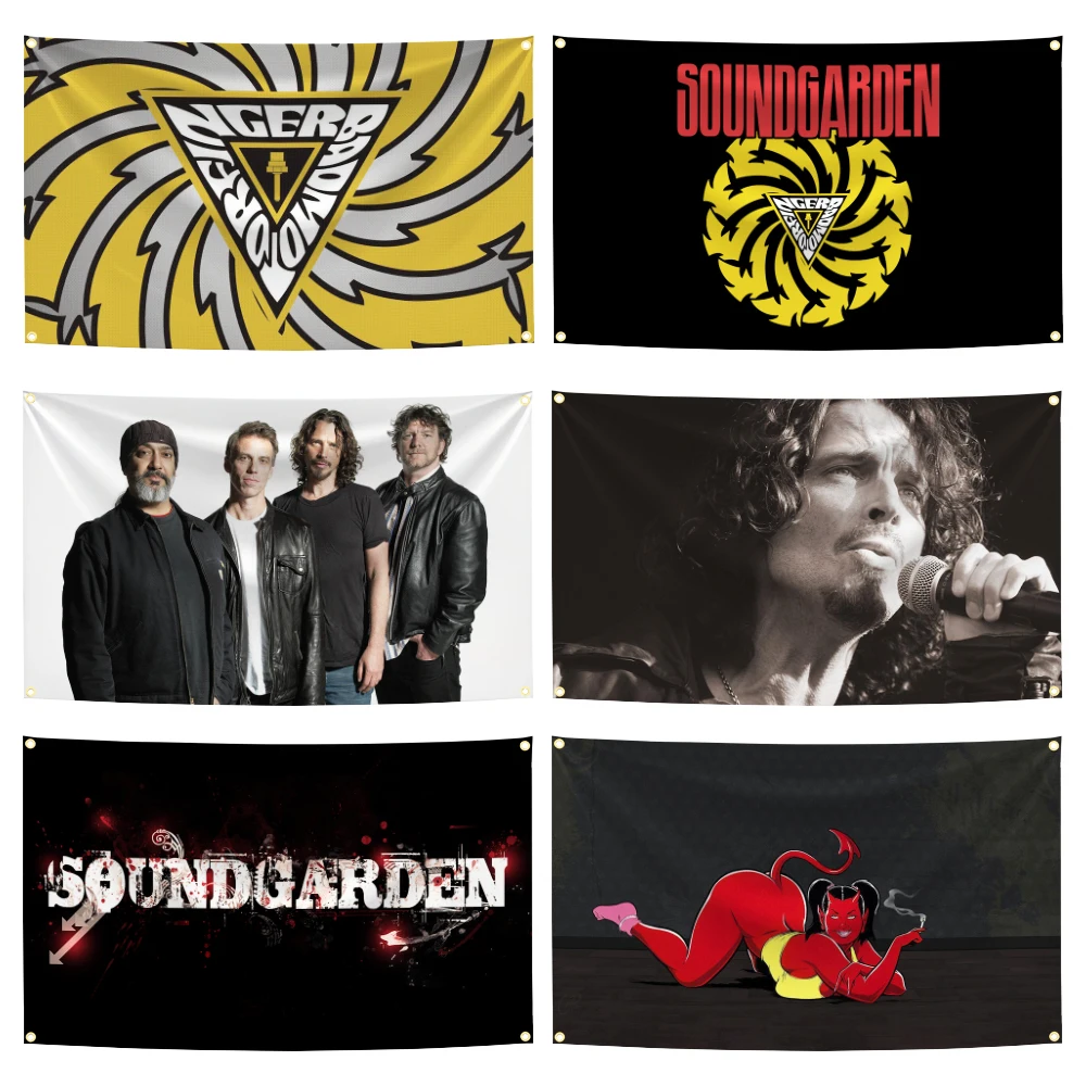 60x90cm 90x150cm 120x180cm Heavy Rock Band-Soundgardens Flag Tapestry Polyester Banner for Garage Wall Art Out Door Decoration