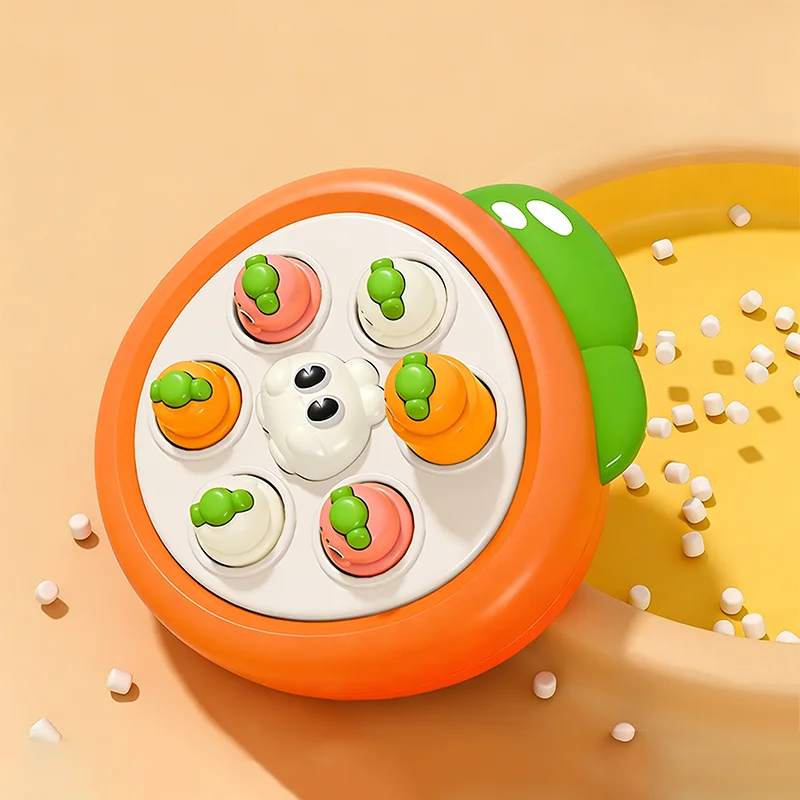 ของเล่นตีตัวตุ่นแบบมือถือรูปหัวไชเท้า - ของเล่นกดนิ้วเพื่อการศึกษาปฐมวัย ของขวัญฤดูร้อนที่สมบูรณ์แบบสำหรับเด็กเล็ก