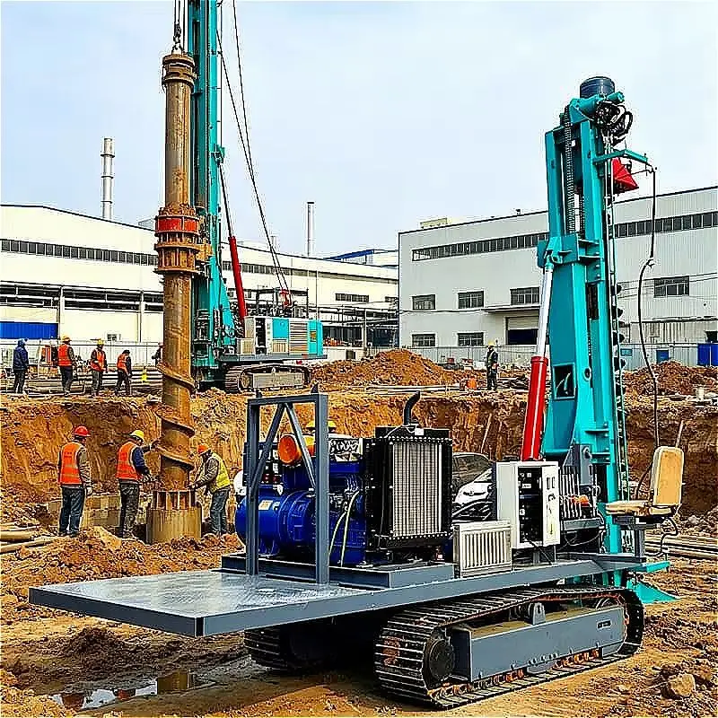Rotary Pile Driver Continuous Flight Auger Piling Rig for Soft Soil Customized Pile Diameter Retaining Wall Bridge Foundation