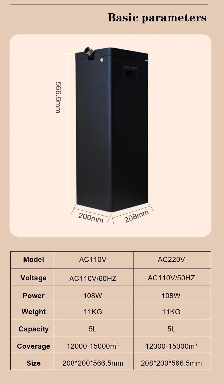 Popular HVAC Commercial Scent Diffuser Machine Large Capacity 5L Waterless Air Diffuser With APP Control Smart Aroma Diffuser