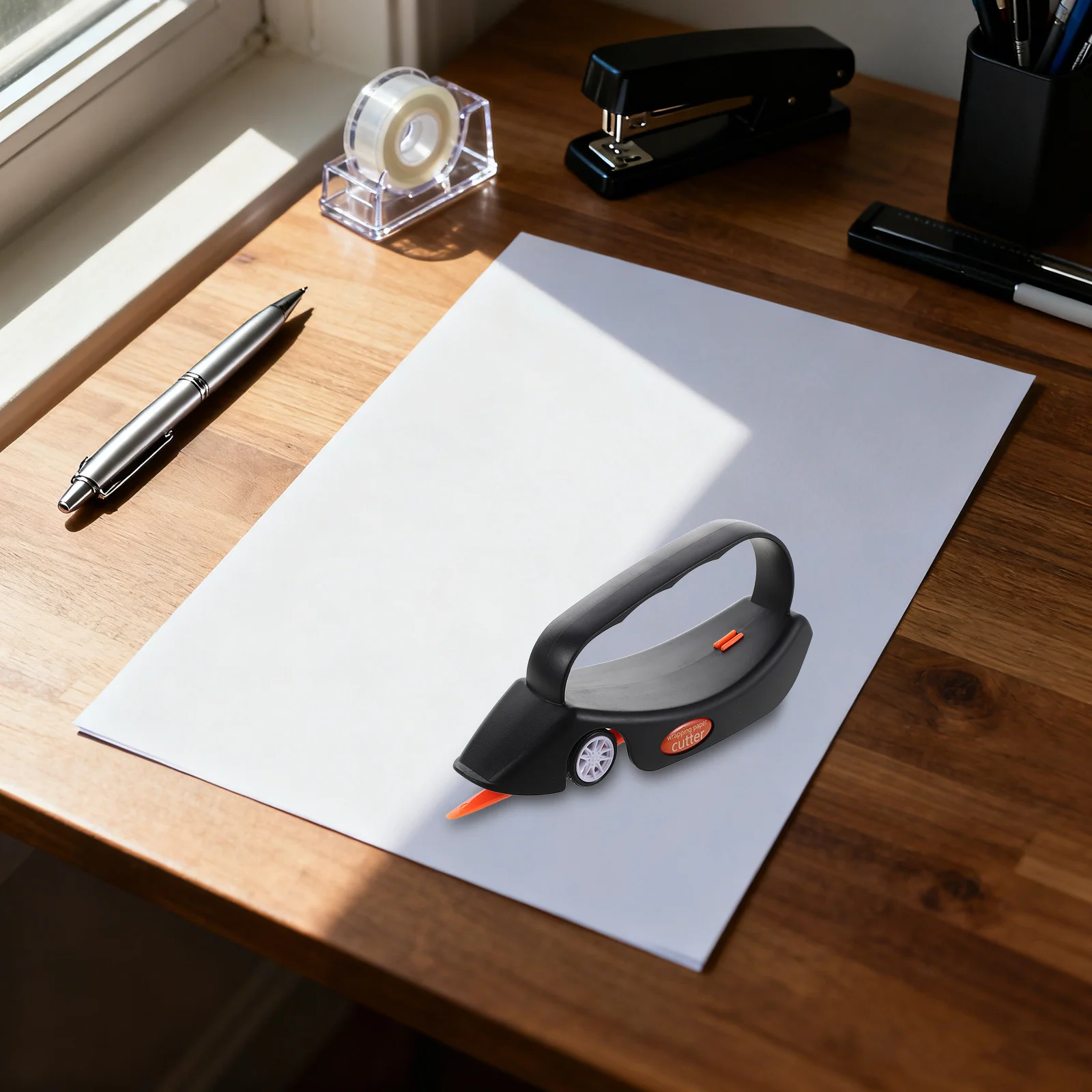 مجموعة واحدة من قطع الورق المحمولة مع أداة قطع منزلقة بمقبض مريح لتغليف الحاضر والعطلات وأعياد الميلاد والهالوين وعيد الميلاد #3