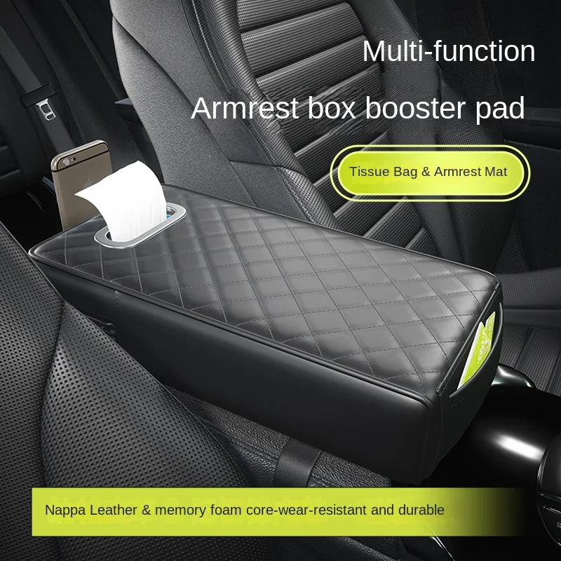 

Auto Center Console Armrest Cushion Car Armrest Organizer with Zipper Storage Center Console Armrest Protection Pad