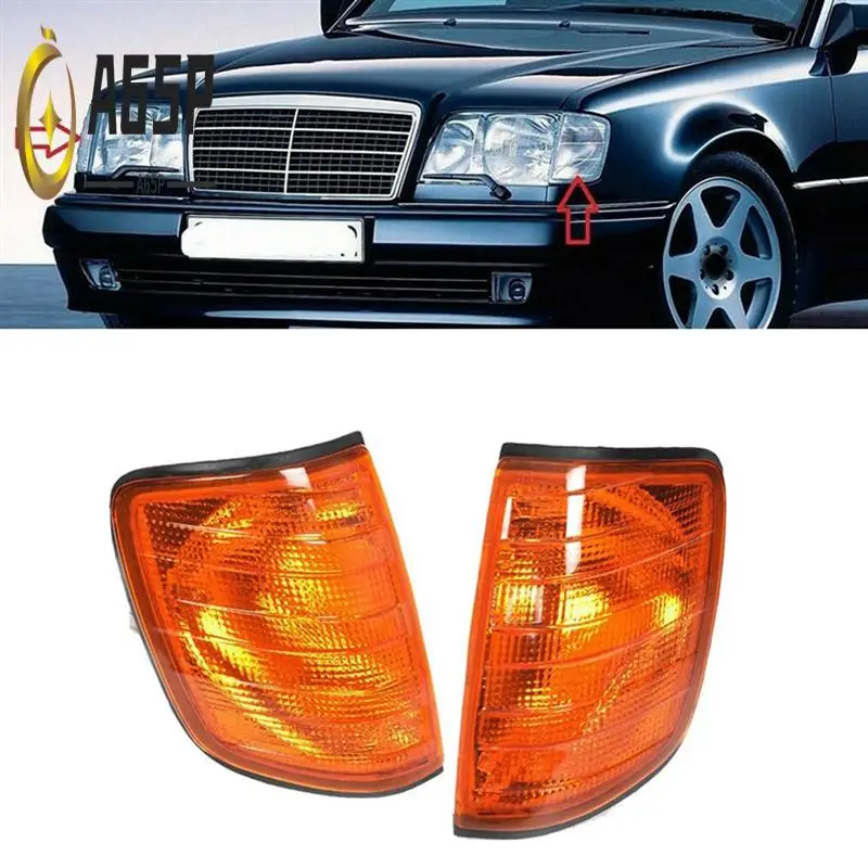 

A65P-1Pair Corner Parking Lamp Turn Signal Lights For Mercedes W124 E-Class 1985-1995 1248260043 1248260743 1248260143