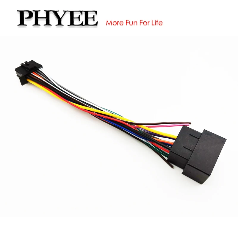 Radio Wiring Harness Adapter, 16 Pin to ISO Connector, Plug and Play Wiring Cable for Pioneer Car Stereo Head Unit