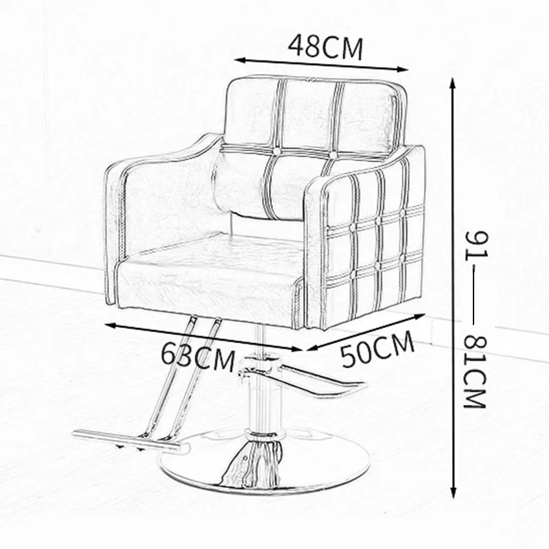 Nordic Specialiteit Kapper Stoelen Barbershop Luxe Lift Perm Kapper Stoelen Haar Verven Scheren Commerciële Meubels Cadeira FYBC