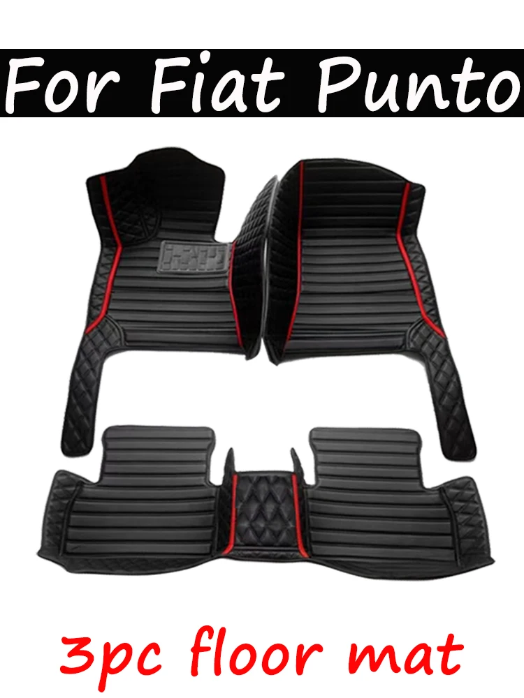 Custom Made Leather Car Floor Mats For Fiat Punto 2007 2008 2009 2010 2011 2012 2013 Carpets Rugs Foot Pads Accessories