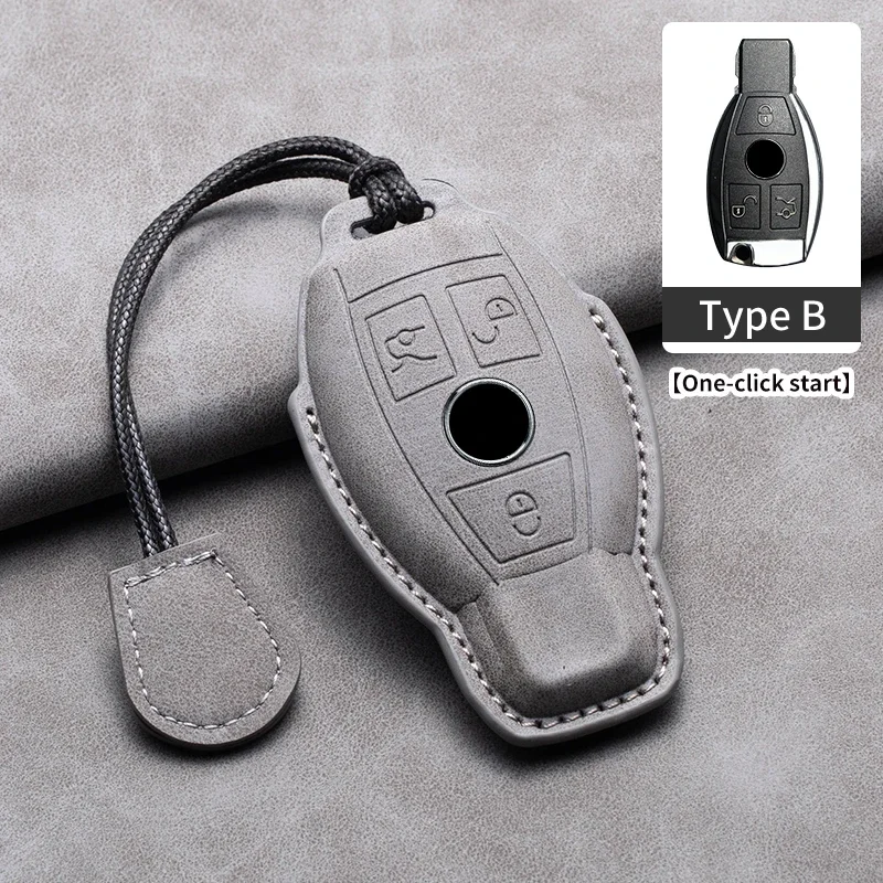 Leather Car Key Case Cover for Mercedes Benz W205 W212 X166 W176 W211 W204 W222 W463 CLA GLC GLK W203 W212 C180 GLK300 CLS SLK