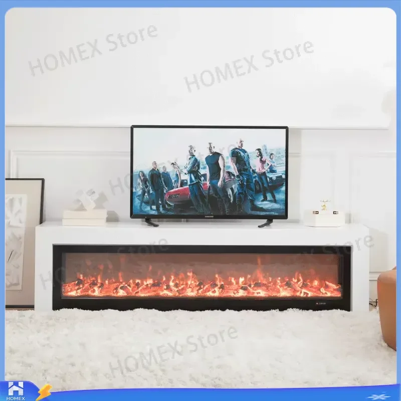 Modern Electric Fireplace TV Stand Cabinet with LED Light Living Room Bedroom Furniture Media Console Entertainment Center