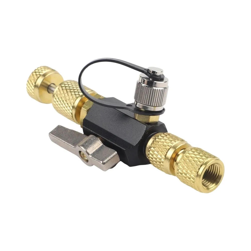 1/4 5/16 Inch Valve Core Removal Tool 20 Microns Vacuum Rated Brass HVAC R410A  Air Conditioning Refrigeration Repair Tool