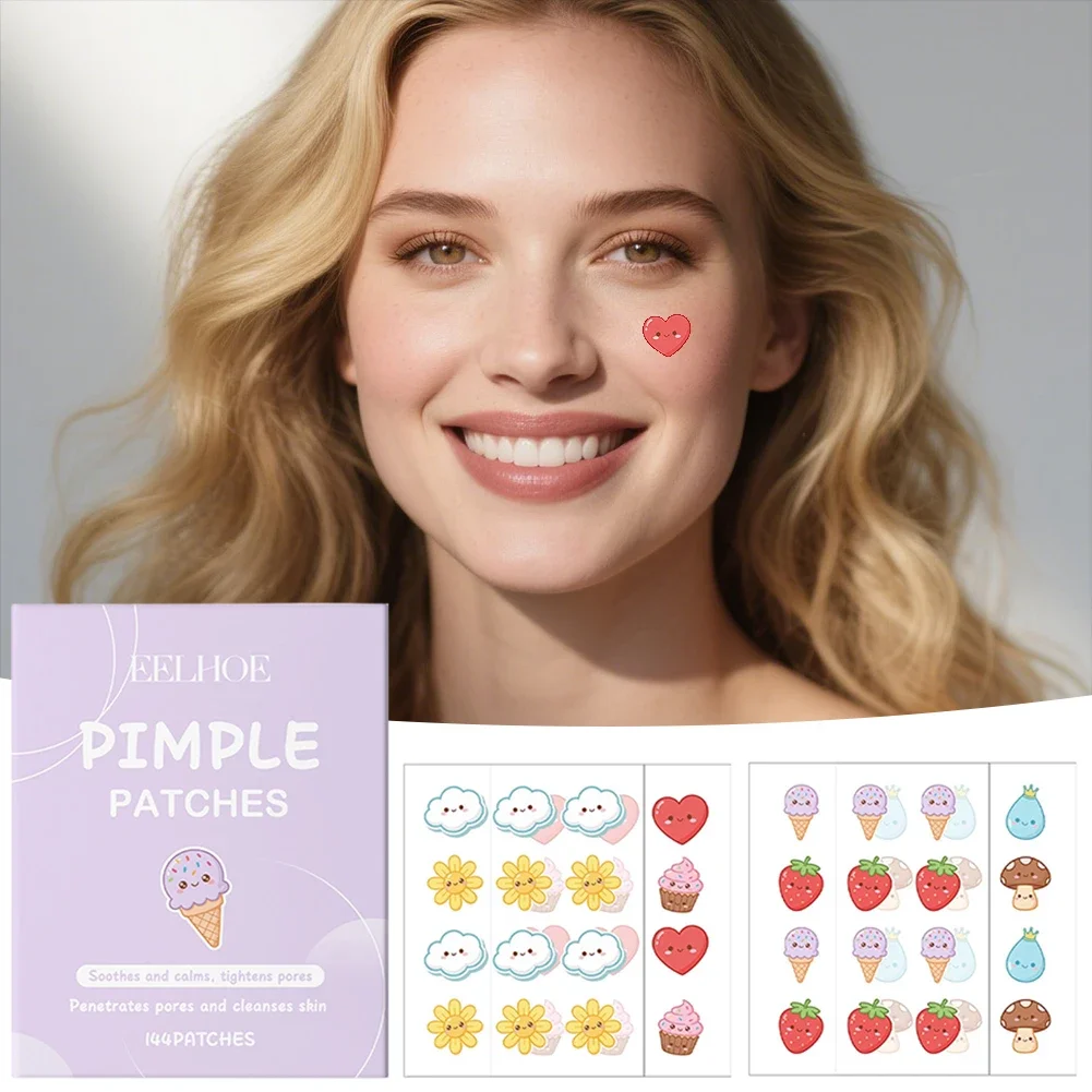 Cute Cartoon Hydrocolloid Acne Patch, Oil Control Pimple Sticker, Gentle Repair Anti-Acne Cover for Women Skin Care