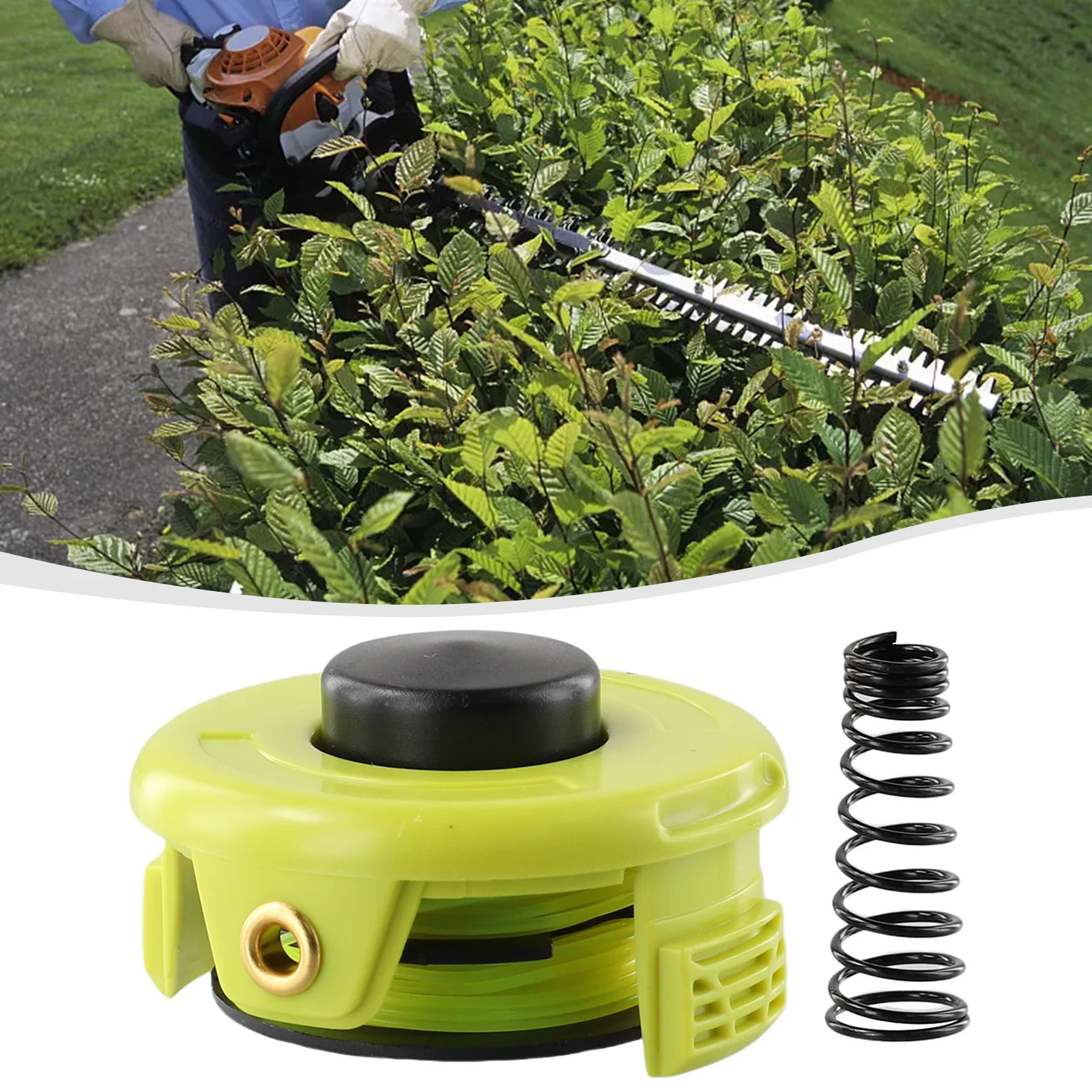 1set Trimmer Spool Line With Spring Replacement Cover Spring For RAC118 RLT3525S Grass Cutter Garden Tool Accessories