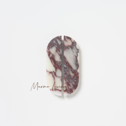 

100% Natural Marble Handle French Drawer Wardrobe Handle High-end Villa Home Decoration Doorknob