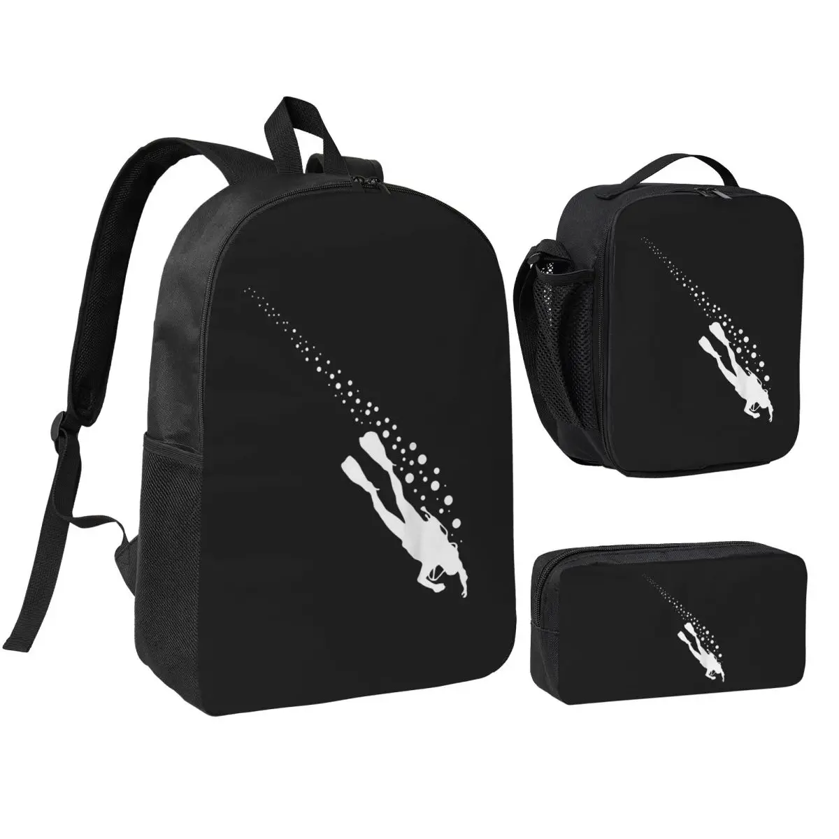 

Scuba Diving Apparel Scuba Diving Backpack Student BookBag School Bag Computer Shoulder Bags 3ps Insulated Lunch Bag Pencil Case