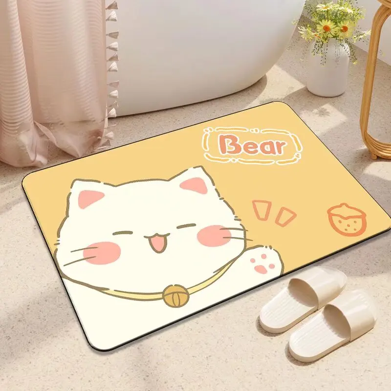 سجادة أرضية ماصة للحمام، طين المشطورة، المرحاض المنزلي، سجادة أرضية باب المرحاض، سجادة سريعة الجفاف غير قابلة للانزلاق