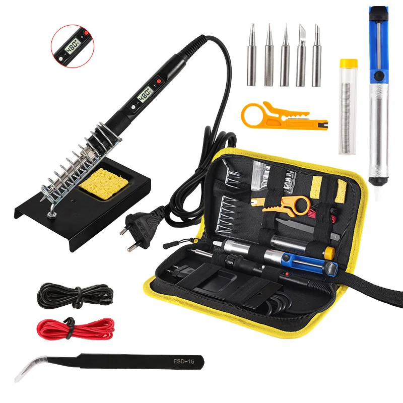 BalenYar Soldering Iron 936H Series 80W Multi-function Button Adjustable Temperature 110V/220V LCD Digital Display Welding Tools