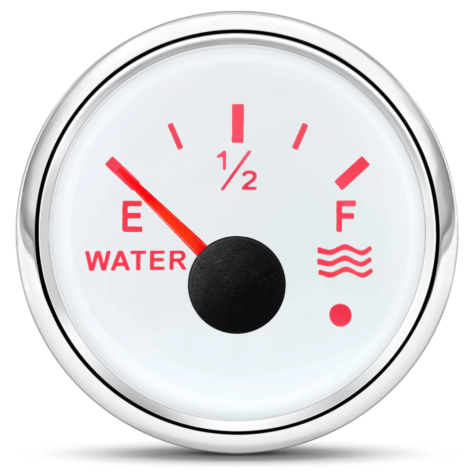 Red Backlight 52MM Water Level Gauge with Warning 0-190/240-33 OHM Water Tank Meter Indicator Auto Car Marine Yacht RV 12V 24V