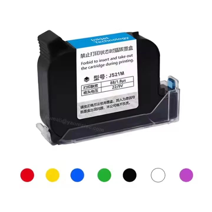 

Картридж с экосольвентными чернилами Yaomatec JS21(M) 12,7 мм, быстросохнущий, с высокой адгезией, для ручных струйных принтеров TIJ по пластику и металлу