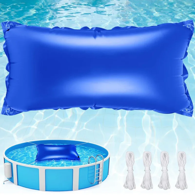 Inflatable Swimming Pool Cover, Large Pillow 120x240cm Thickened PVC Floating, Mat Anti Freeze Winter Outdoor, Spa Accessories
