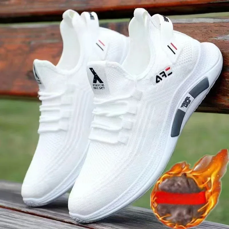 A Spring White Casual Shoes Breathable Non-slip Walking Sneakers Men Shoes Outdoor Comfortable Fashion Lace Up Running Shoes image 6