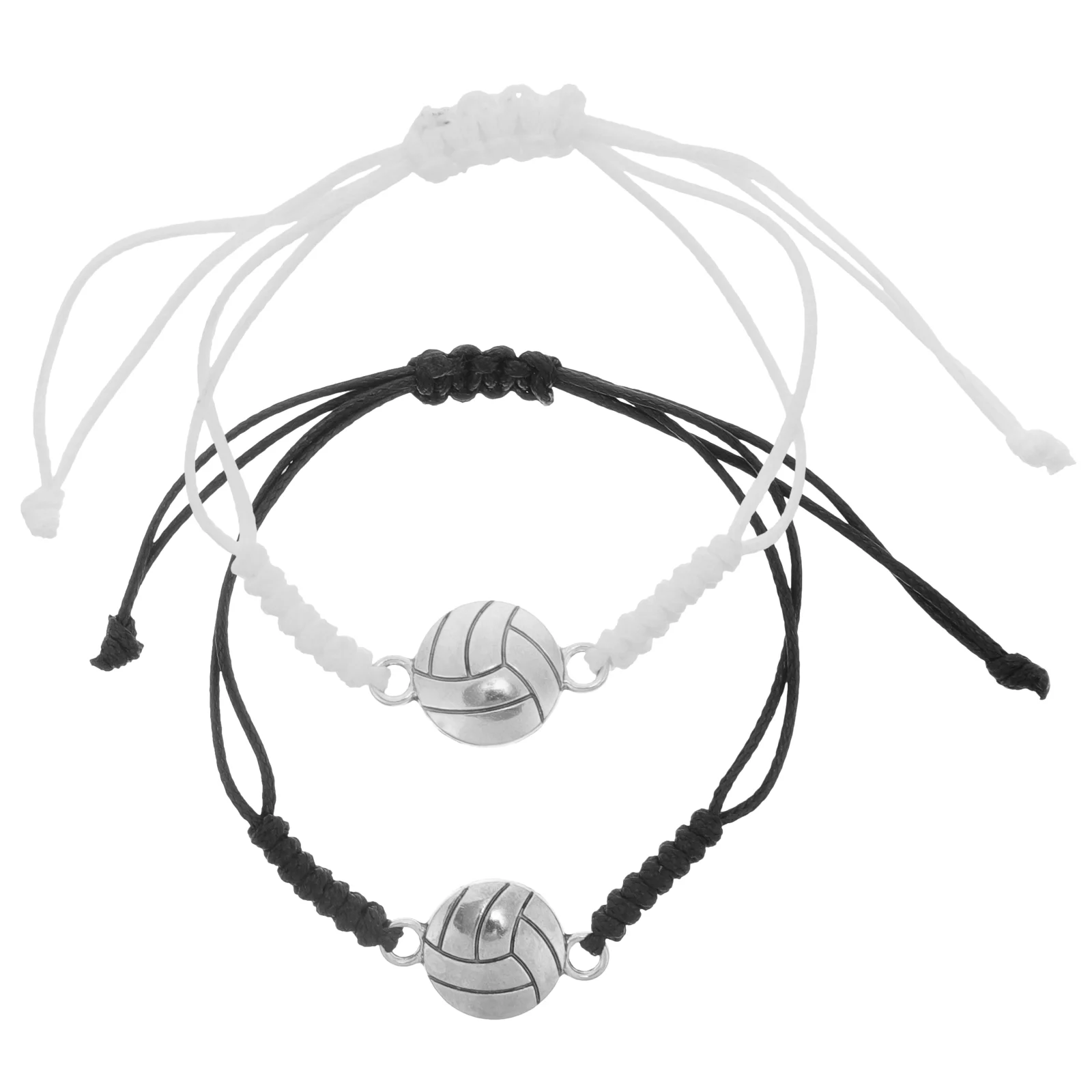 

2 Pcs Volleyball Bracelet Volleyballs Bracelets for Team Adjustable Chic Gifts Souvenirs String Decorative