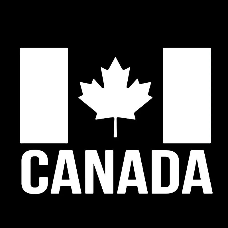 Vinyl stickers with Canadian flag, car waterproof stickers, automatic body decoration, bumper, rear window, laptop