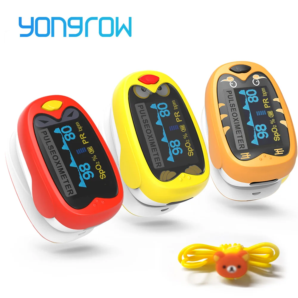 Yongrow Medical Infant Finger Pulse Oximeter Pediatric SpO2 Blood Oxygen Saturation Meter Neonatal  Children Kids Rechargeable