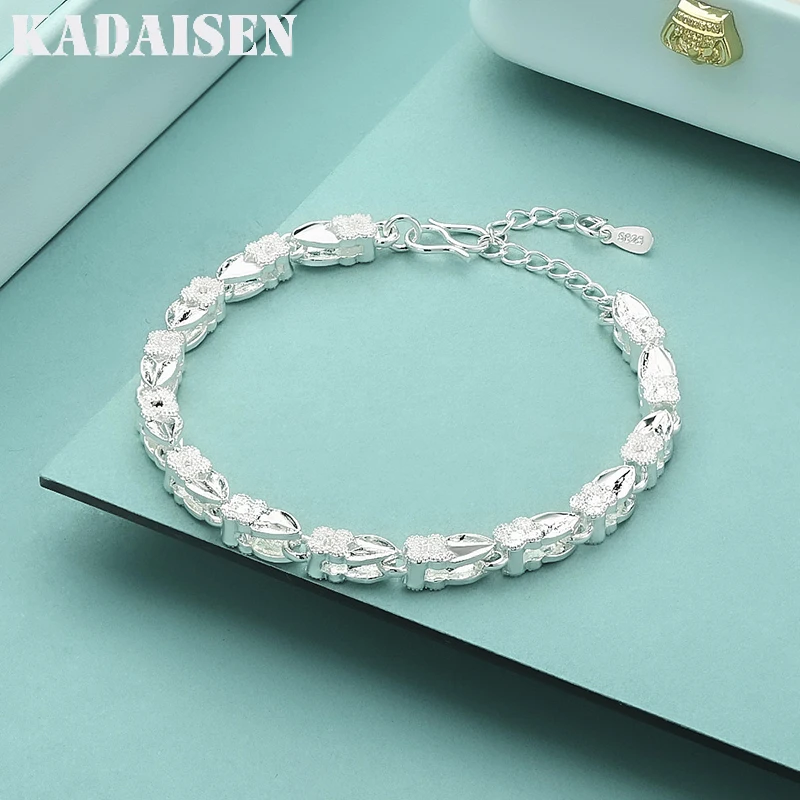 

Популярные браслеты из стерлингового серебра 925 пробы с сердечками и клеверами для женщин, ювелирные изделия для свадебных вечеринок, модные благородные рождественские подарки