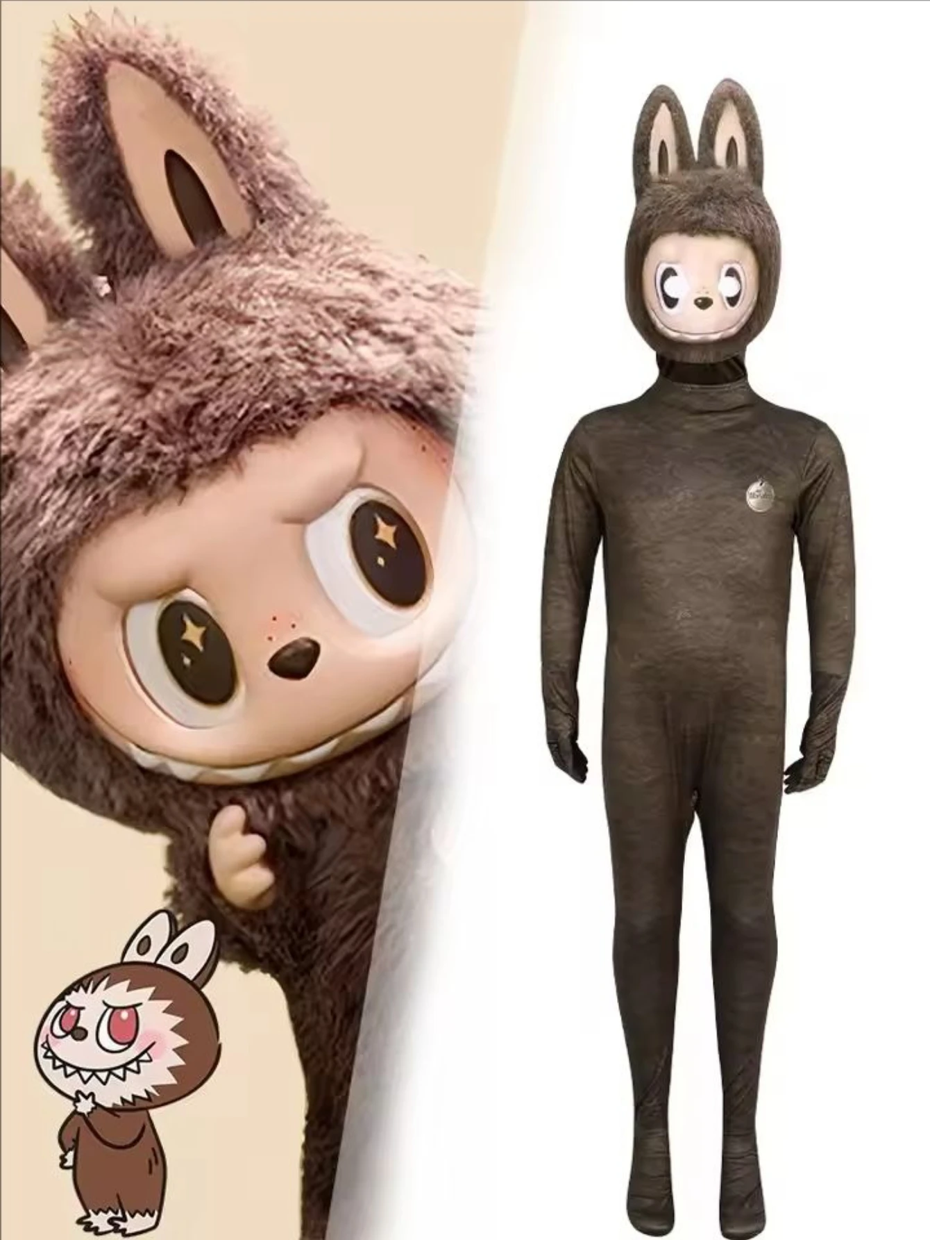 أطفال الشمال الغابات قزم الوحش الكرتون الوحش زي الهالوين التأثيري صبي فتاة كرنفال حفلة لعب الأدوار فستان بذلة قناع