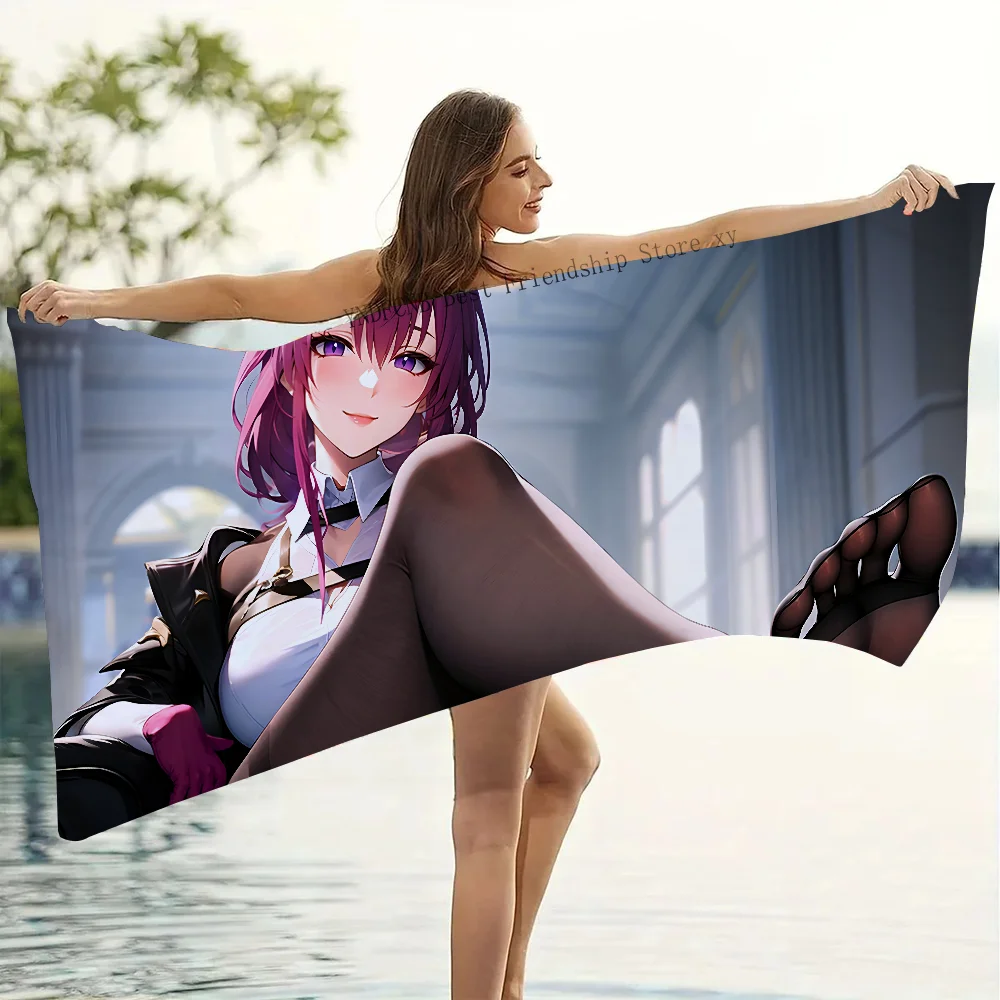 

1PC Honkai Star Rail Kafka Girl Towel Microfiber Beach Towel Quick Dry Kids Beach Blanket Soft Unisex Camping Pool Towel