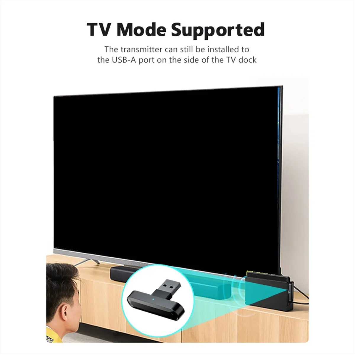 A99X Suitable for Switch/ Audio Bluetooth Transmitter with USB-A Adapter Computer TV Audio Transmitter
