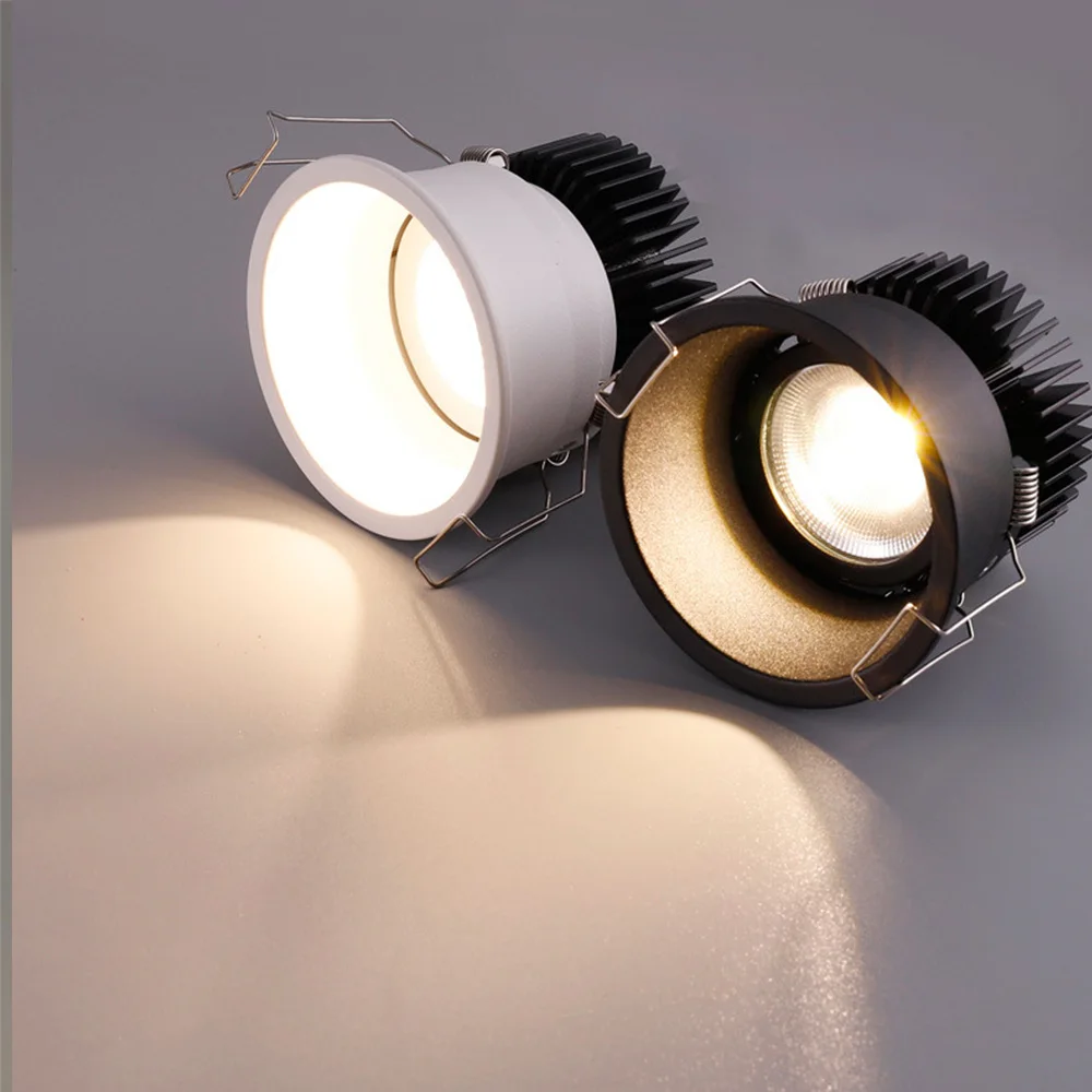 

Светодиодный прожектор Потолочный светильник Встраиваемый точечный светильник Светодиодный антибликовый простой светодиодный светильник с регулируемой яркостью 5 Вт 10 Вт 12 Вт для спальни, кухни, коридора