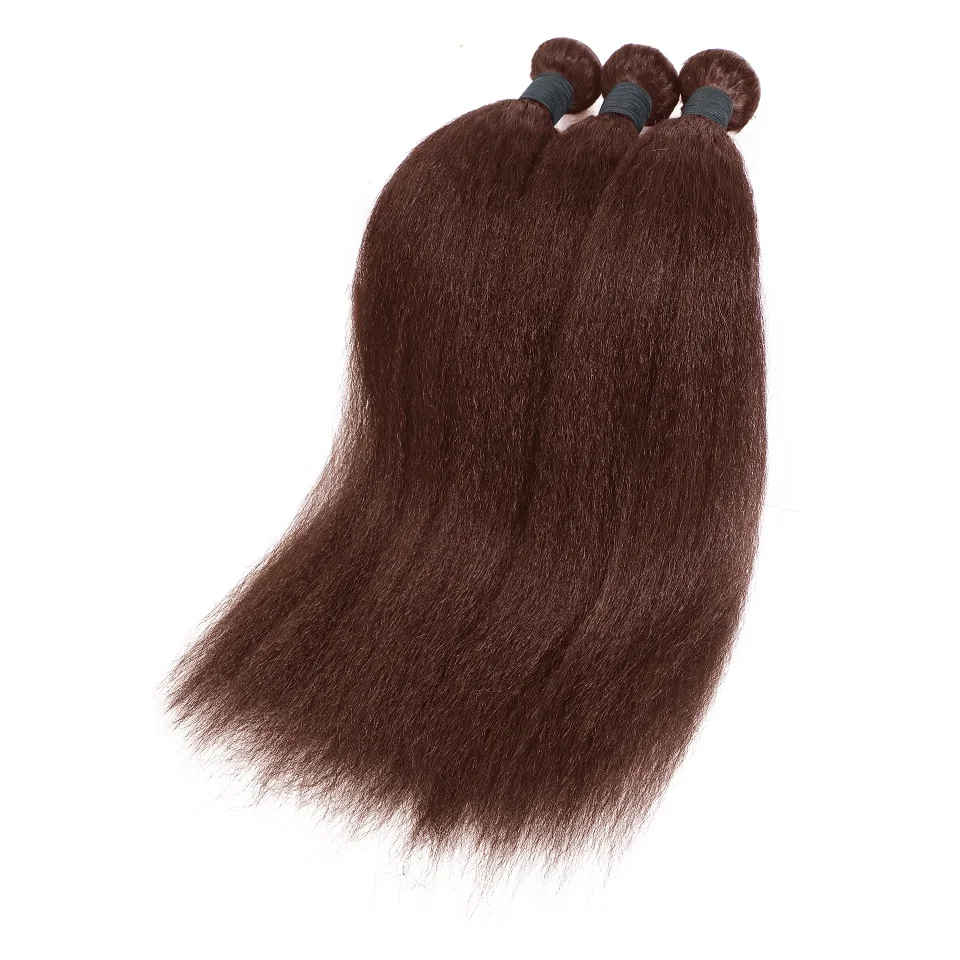 الشوكولاته براون غريب حزم من شعر طبيعي مفرود البرازيلي عذراء الشعر البشري الخام نسج ملحقات أسعار الجملة ياكي مستقيم